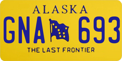AK license plate GNA693