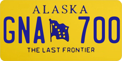 AK license plate GNA700
