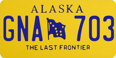 AK license plate GNA703
