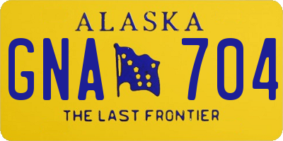 AK license plate GNA704