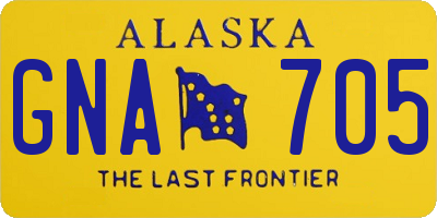 AK license plate GNA705