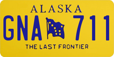 AK license plate GNA711