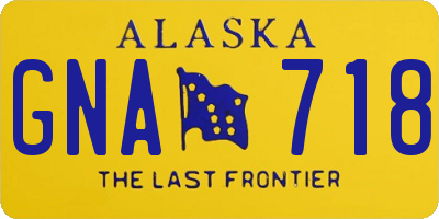 AK license plate GNA718