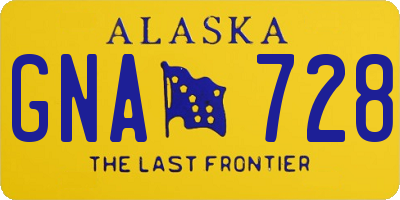 AK license plate GNA728