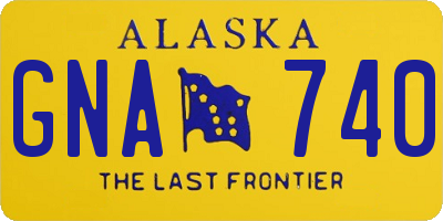 AK license plate GNA740