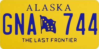 AK license plate GNA744