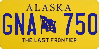 AK license plate GNA750
