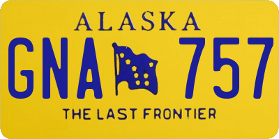 AK license plate GNA757