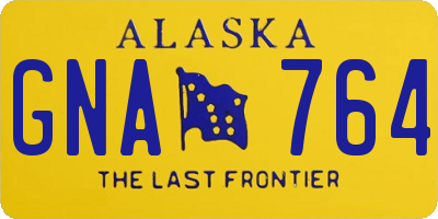 AK license plate GNA764