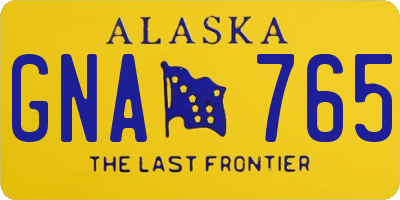 AK license plate GNA765