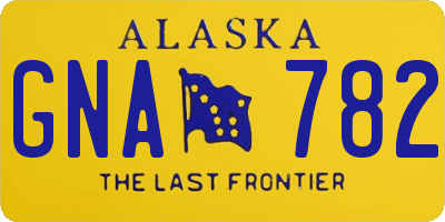 AK license plate GNA782