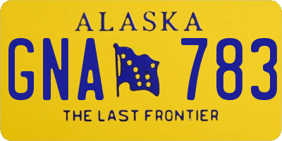 AK license plate GNA783