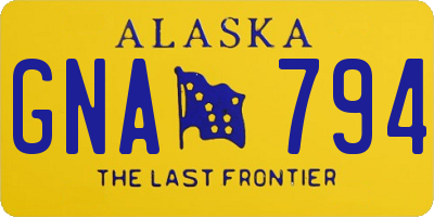 AK license plate GNA794