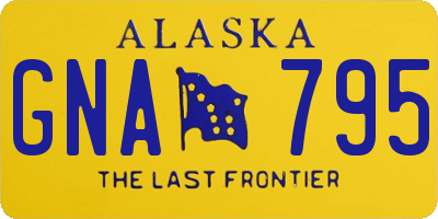 AK license plate GNA795