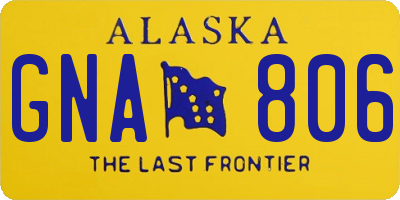 AK license plate GNA806