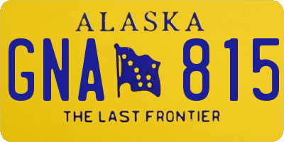 AK license plate GNA815