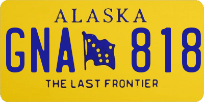 AK license plate GNA818