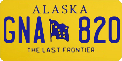 AK license plate GNA820