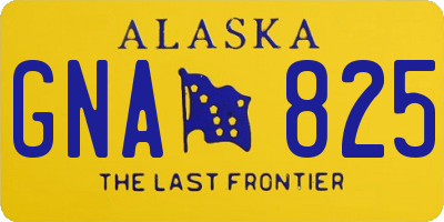 AK license plate GNA825