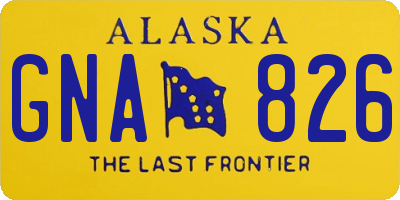 AK license plate GNA826