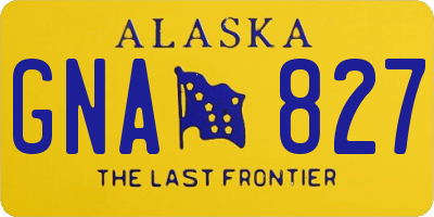 AK license plate GNA827