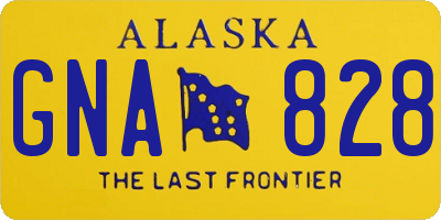 AK license plate GNA828