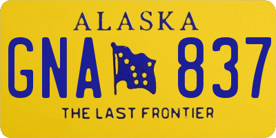 AK license plate GNA837