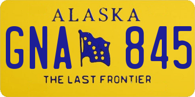 AK license plate GNA845