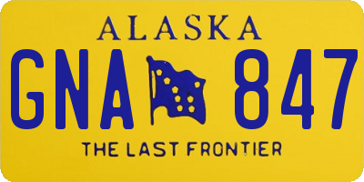 AK license plate GNA847