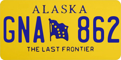 AK license plate GNA862