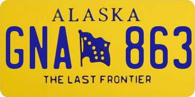 AK license plate GNA863
