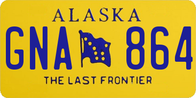 AK license plate GNA864