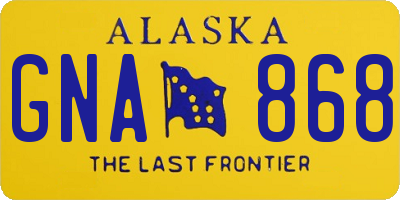 AK license plate GNA868