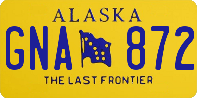 AK license plate GNA872