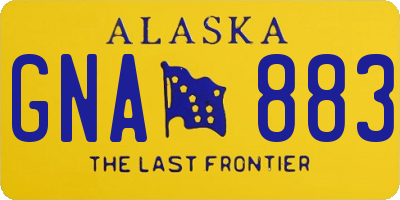 AK license plate GNA883