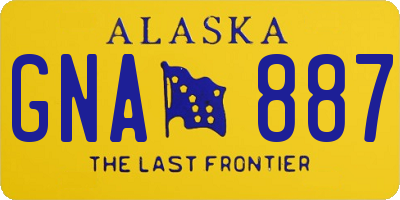 AK license plate GNA887