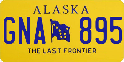 AK license plate GNA895