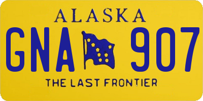 AK license plate GNA907