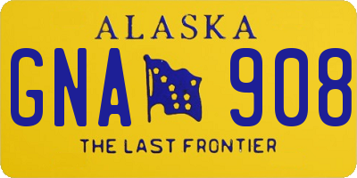 AK license plate GNA908