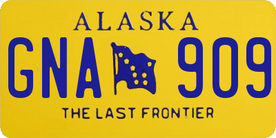 AK license plate GNA909