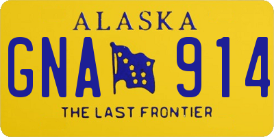 AK license plate GNA914