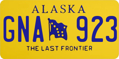 AK license plate GNA923