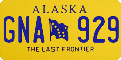 AK license plate GNA929