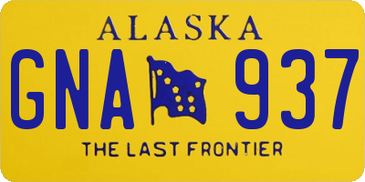 AK license plate GNA937