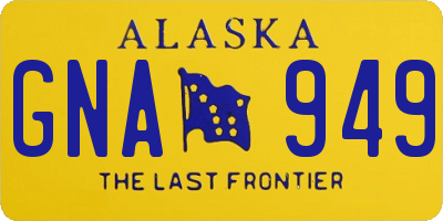 AK license plate GNA949