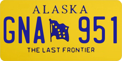 AK license plate GNA951