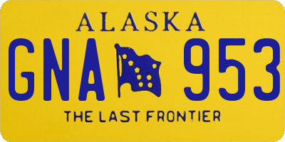 AK license plate GNA953