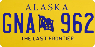 AK license plate GNA962