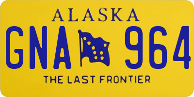 AK license plate GNA964