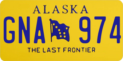 AK license plate GNA974